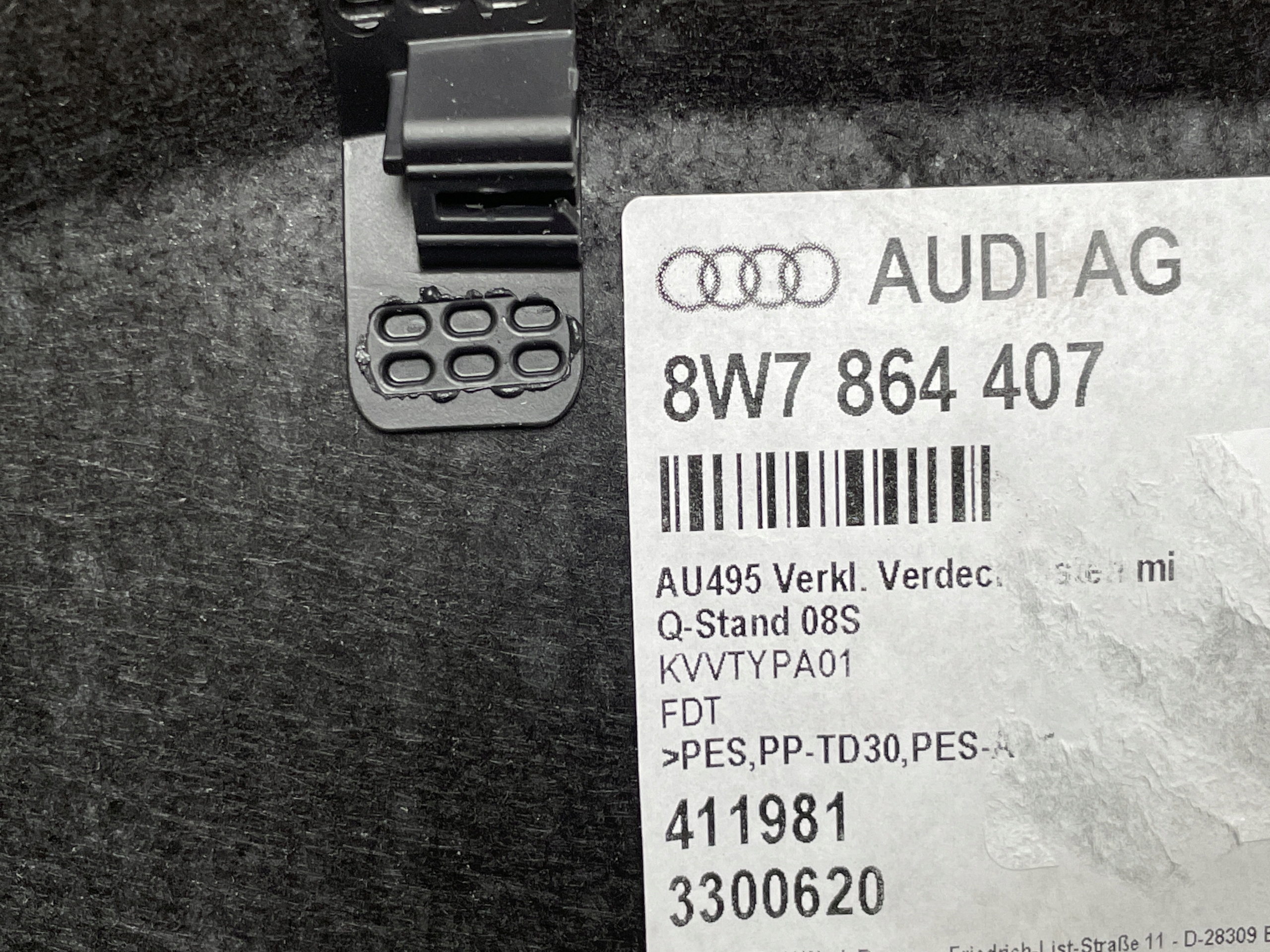 AUDI A5 8W CABRIO Blende Abdeckung dach 8W7864407