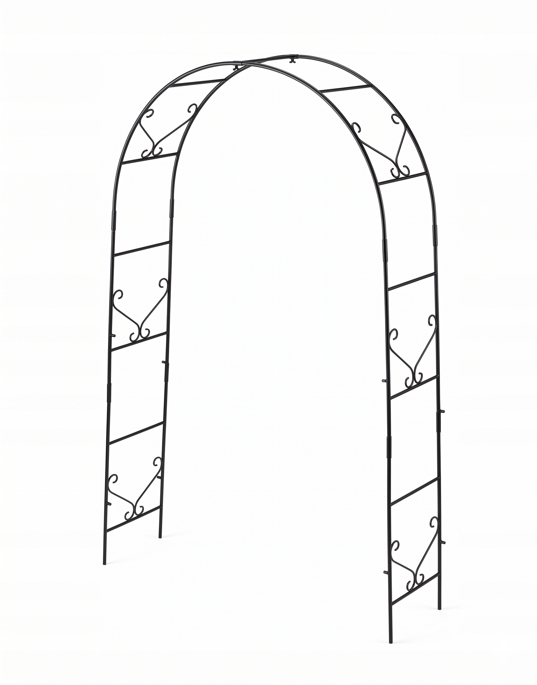 Pergola Metalowa Ogrodowa Łuk 230x120CM Pręty Czarna