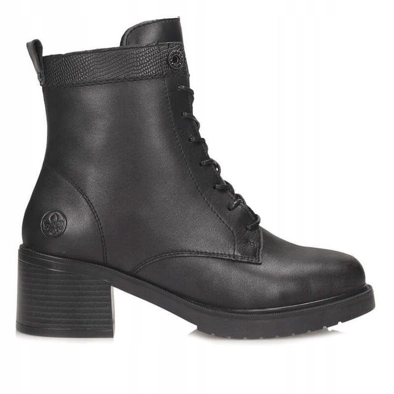 Komfortní černé šněrovací dámské kotníkové boty Rieker Y5201-00