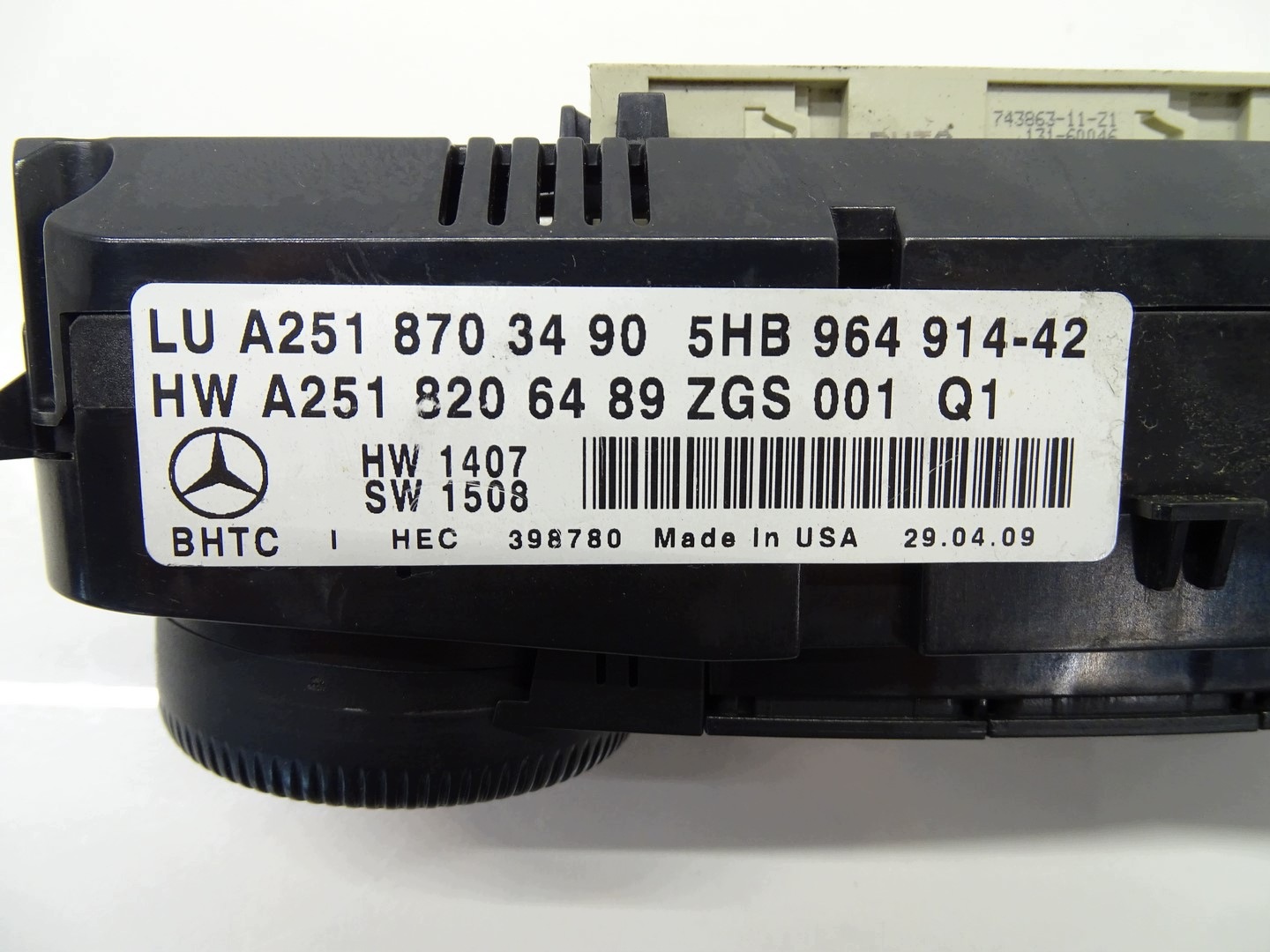 COMANDI CLIMA Controllo BOCCHETTE MERCEDES W164 W251 A2518703490