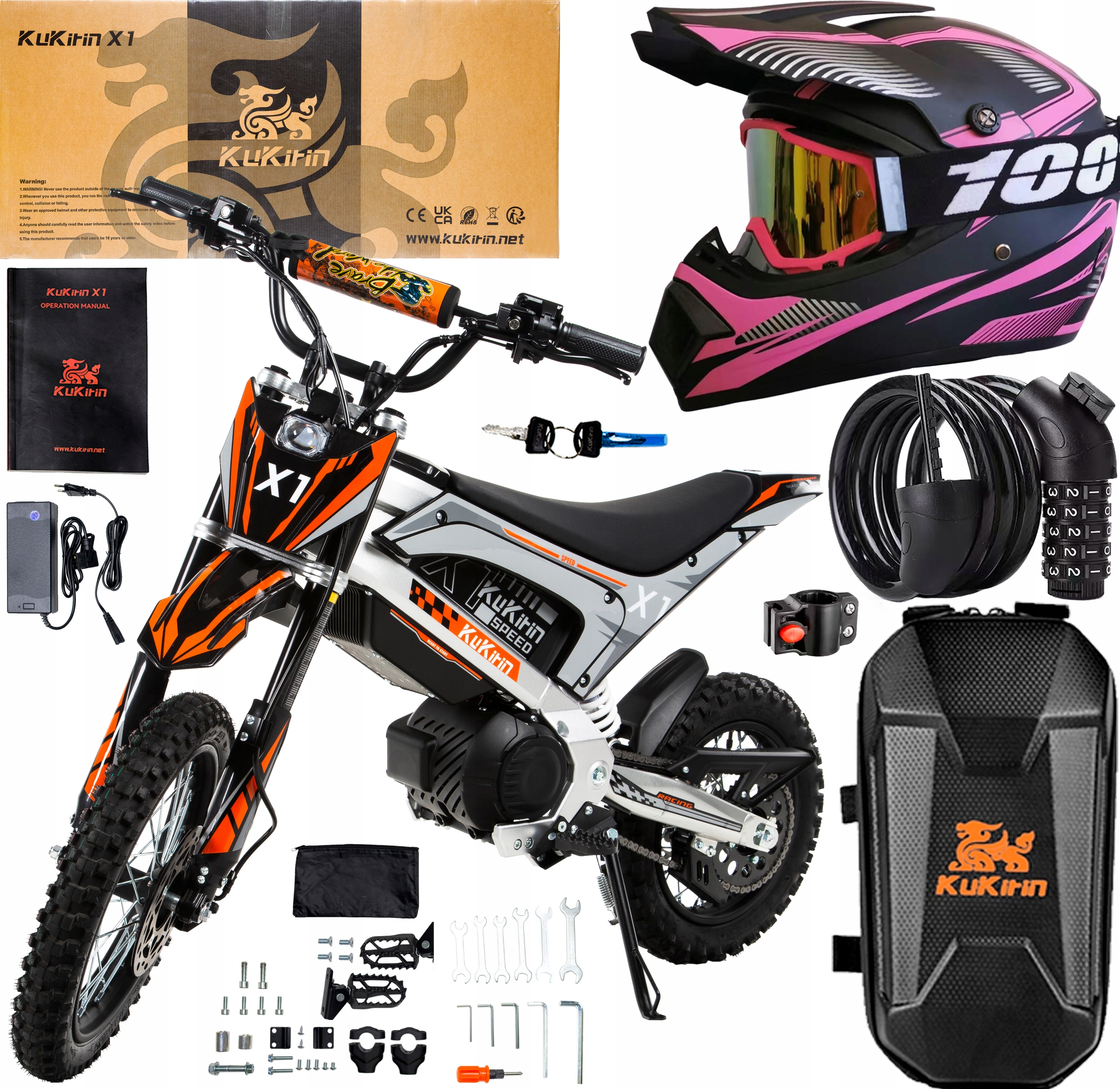 Kukirin X1 Elektrické vozidlo 1000W 50KM/H 48V 20.8Ah 50KM +3 dárky