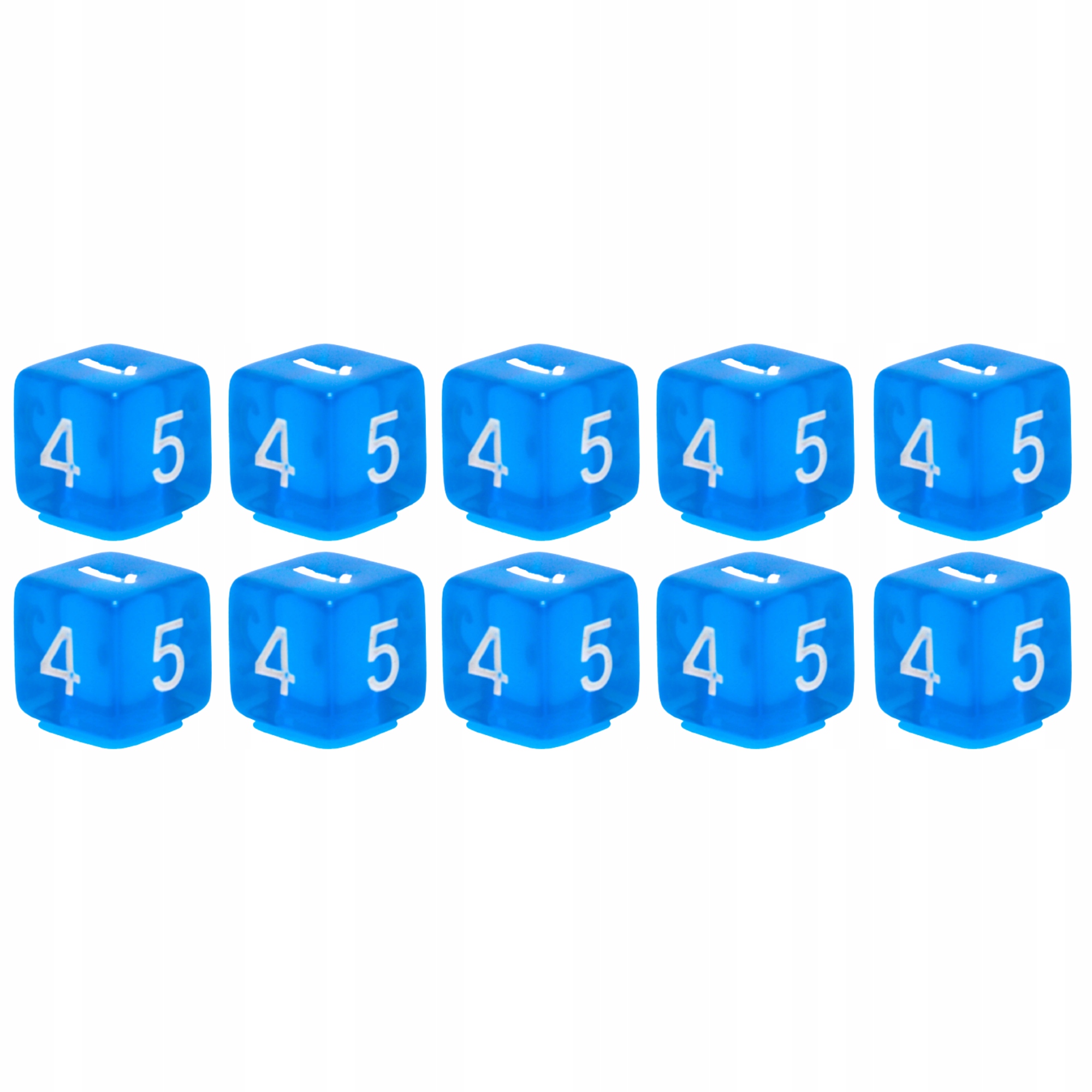 ZESTAW 10 KOSTEK K6 RPG KOŚĆ SZEŚCIOŚCIENNA KRYSZTAŁ MANY 1,6 CM