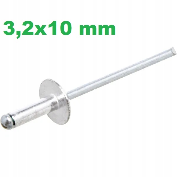 

Nit zrywalny alu z dużym łbem 3,2x10mm /50 sztuk