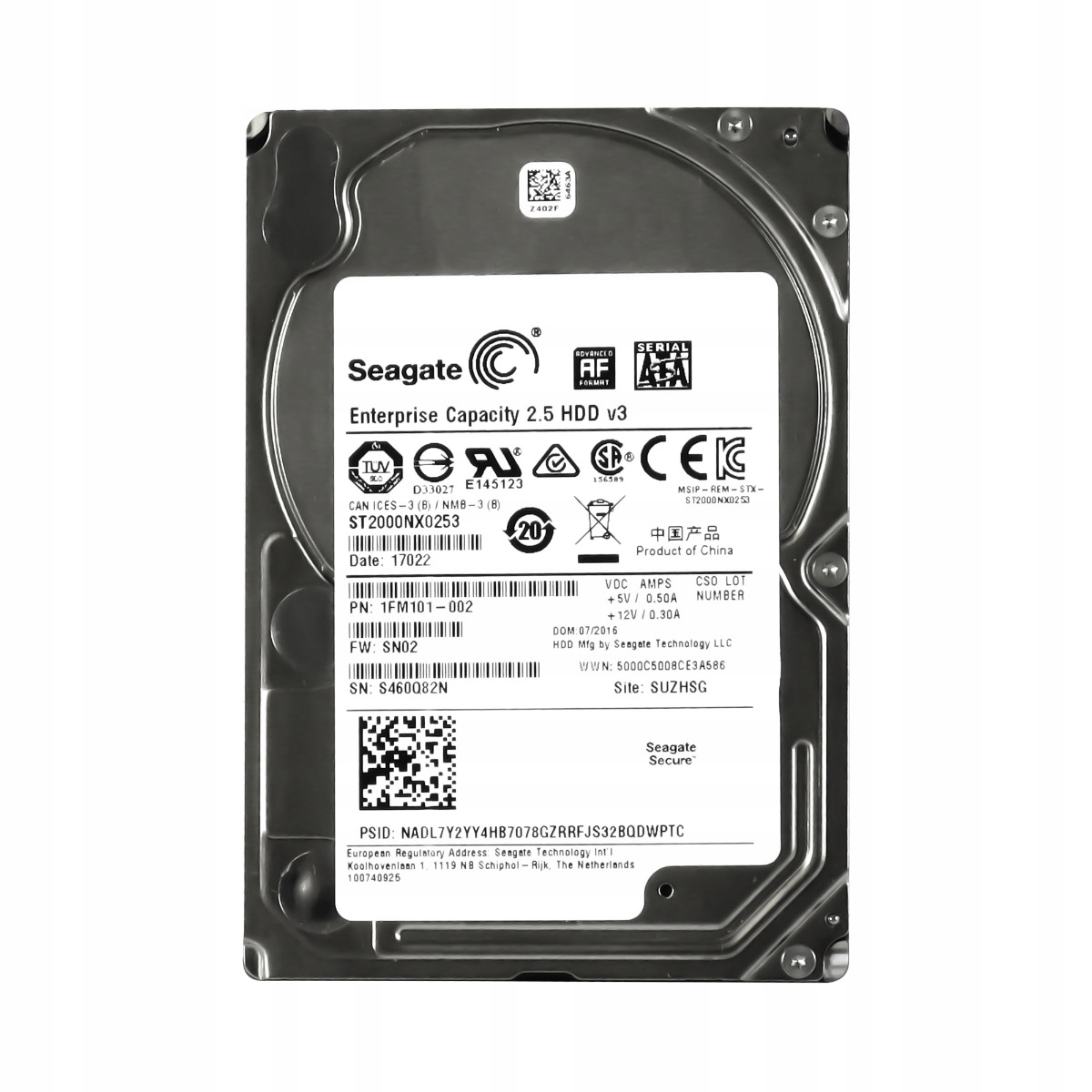 Seagate Exos 2TB 7.2K 128MB Sata III 2.5'' ST2000NX0253