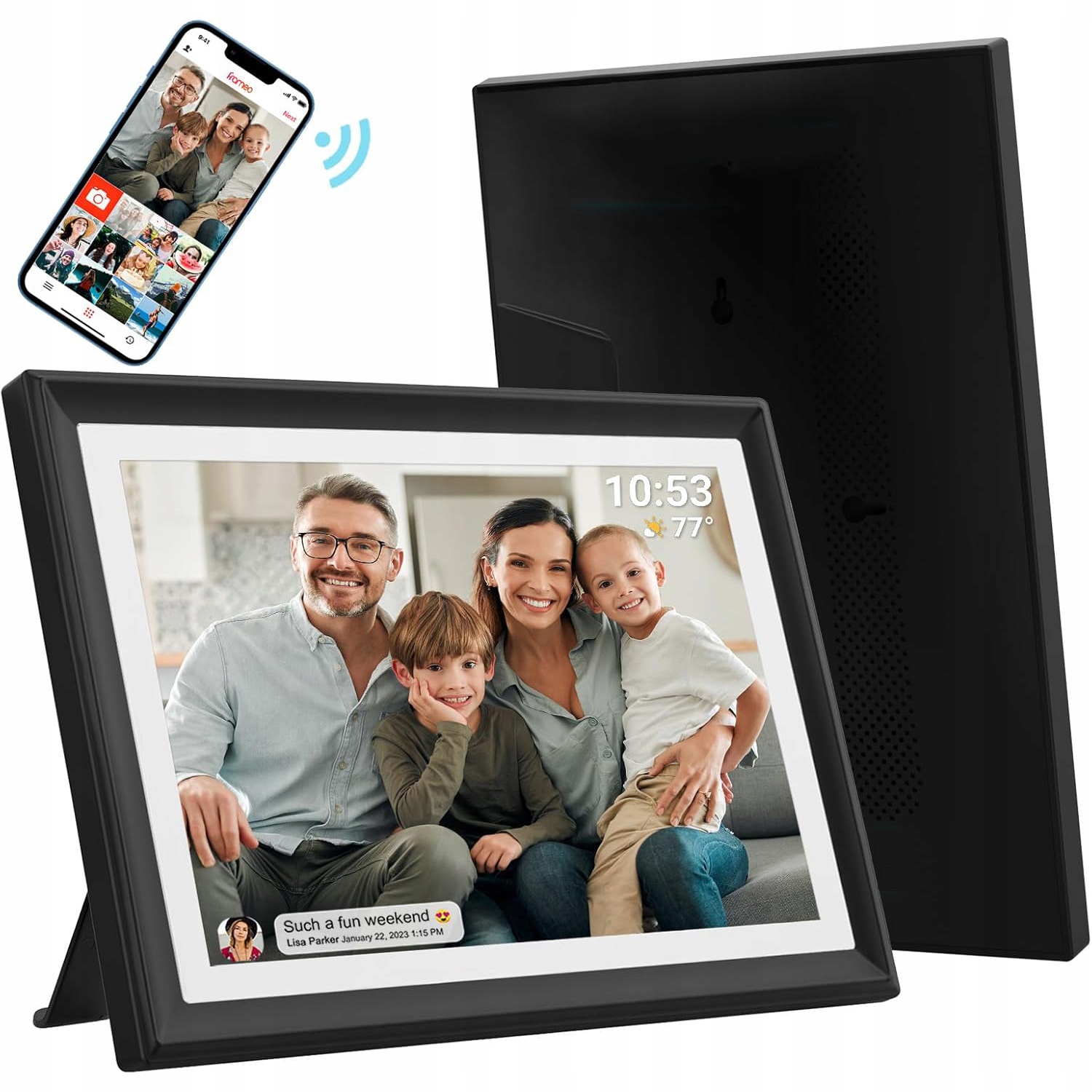 Digitální Rámeček Na Fotografie Frameo 10" WiFi 32GB Fotorámeček Dotykový Displej