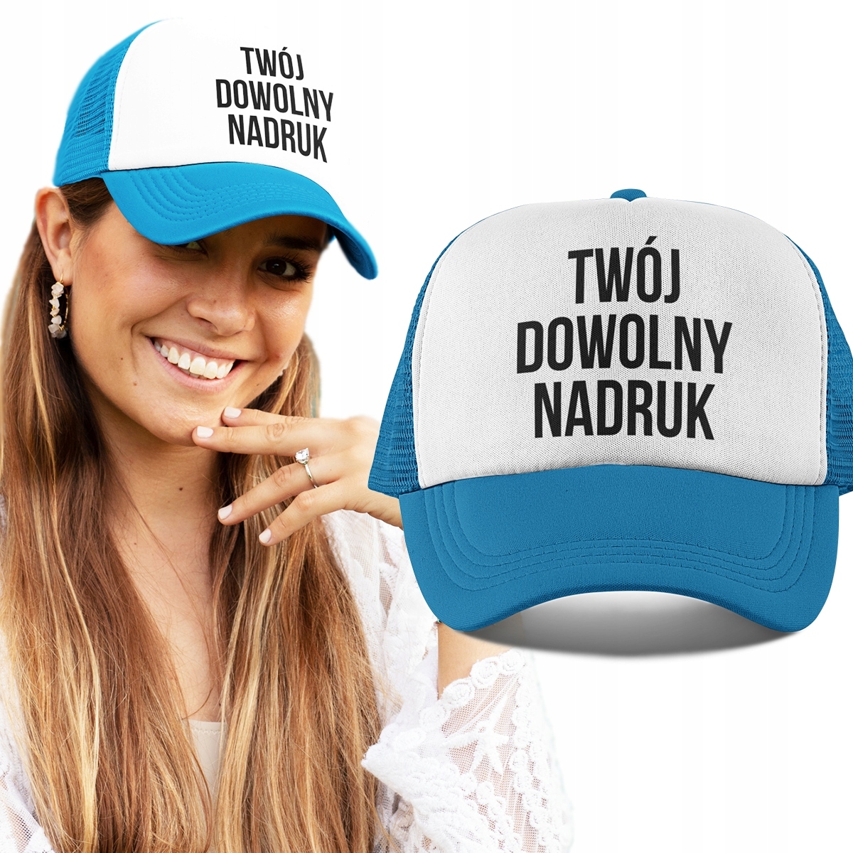 

Czapka Trucker Z Twoim Moim Dowolnym Nadrukiem