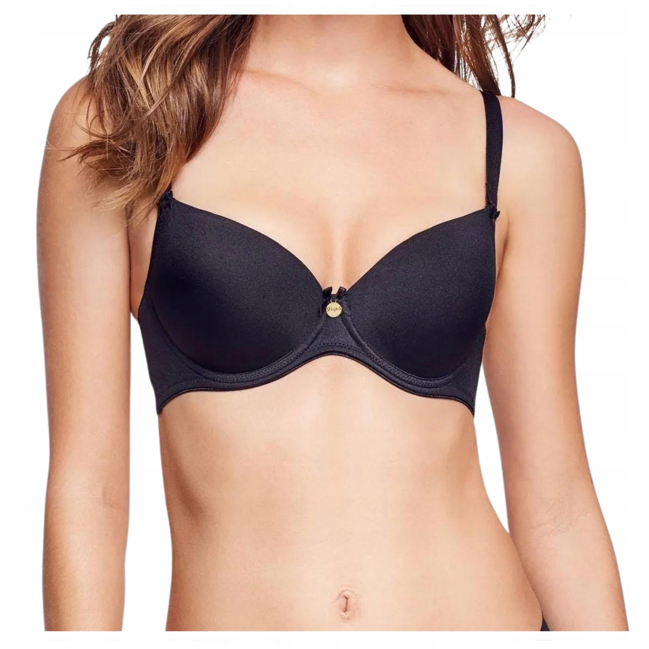 Dámská vyztužená klasická hladká podprsenka Megan 01 Marilyn 85C Black