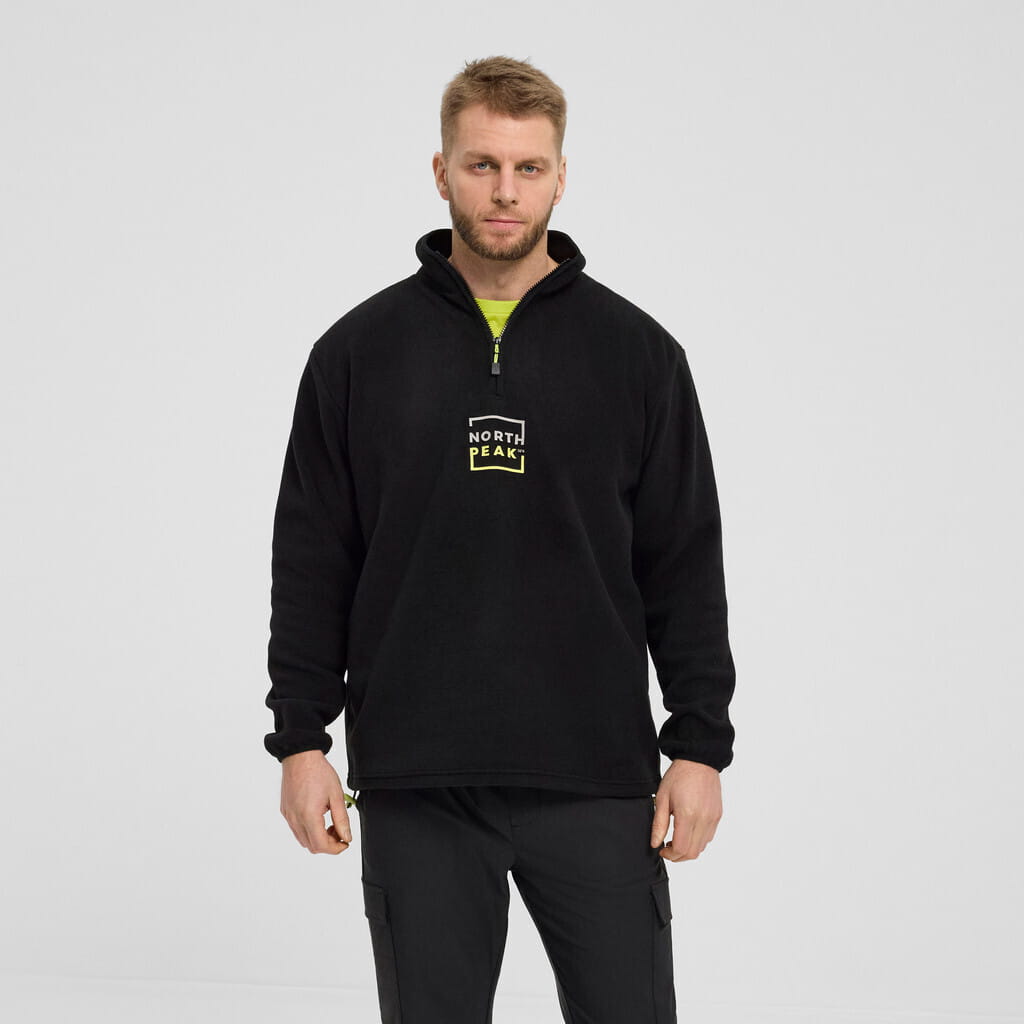 Velká Pánská Mikina Černá Polarová 43705 North 56°4