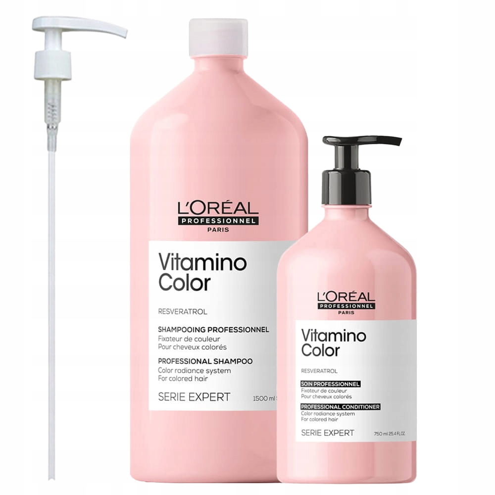 Loreal Vitamino Color sada šampon 1500 ml, kondicionér 750 ml, pumpička