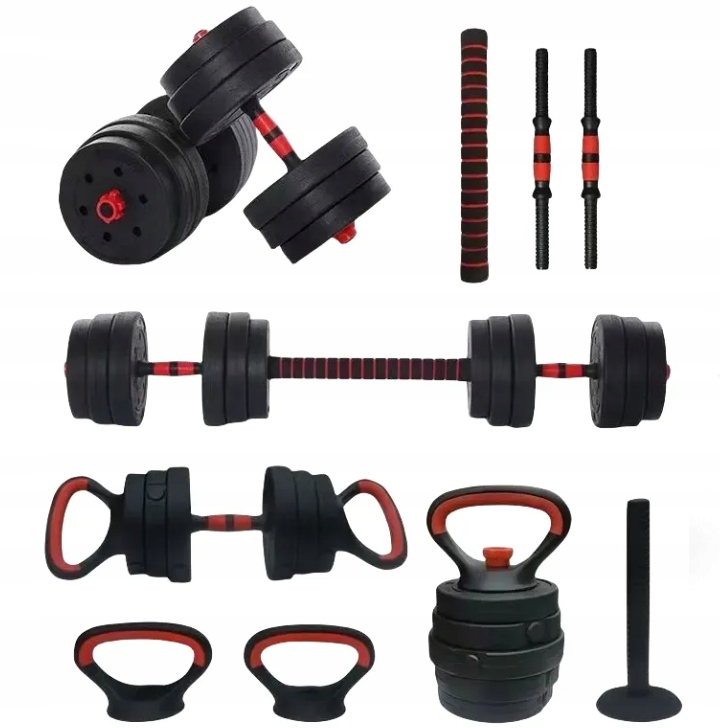 HANTLE REGULOWANE 2x10kg KETTLEBELL z funkcją sztangi SKAKANKA zestaw 20kg Kod producenta 20