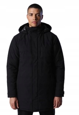Zimní North Sails Černá Parka S Kapucí Městská Se Zipem S K_