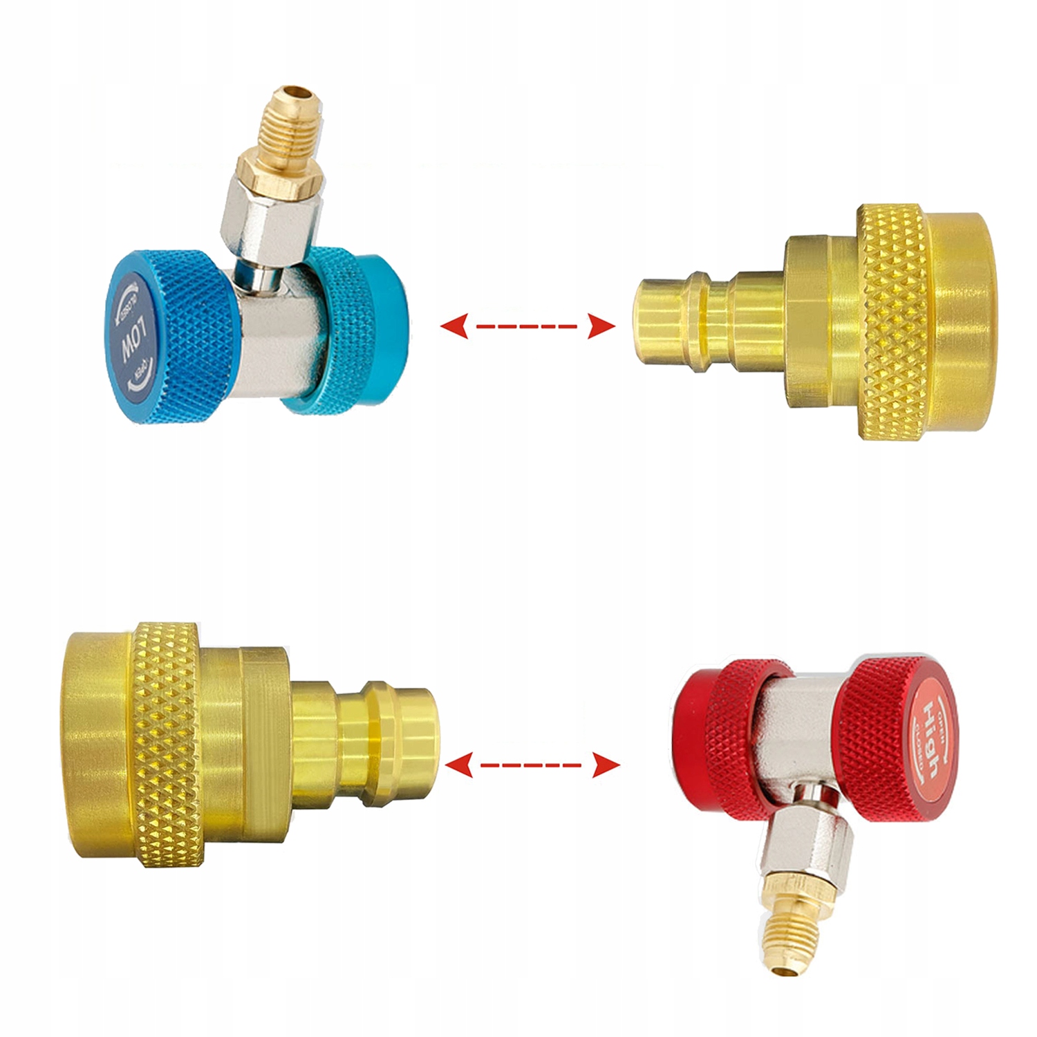 Szybkozłącza Złączki Złącza Do Klimatyzacji samochodowej czynnik R134a 1/4" Kod producenta ACadapters-R134a