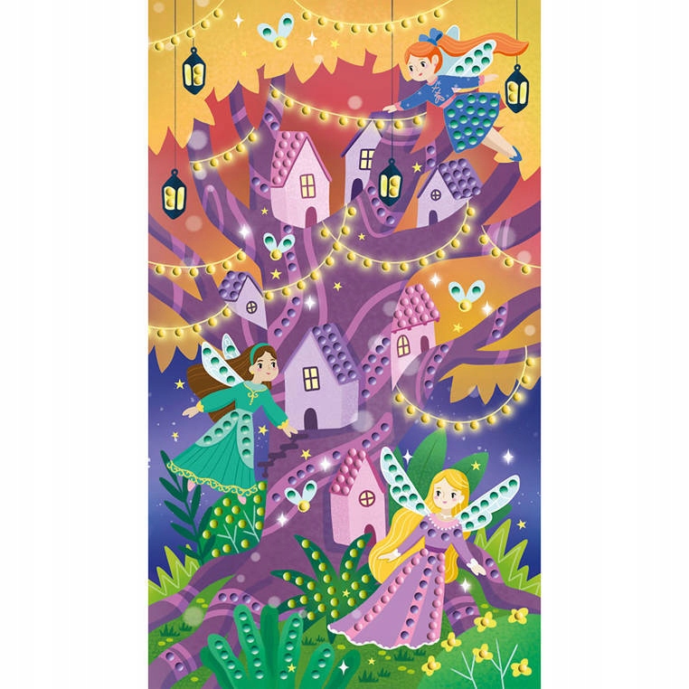 Zestaw kreatywny Diamenciki Magia - zabawka artystyczna, 7 lat+, Janod Materiał karton plastik