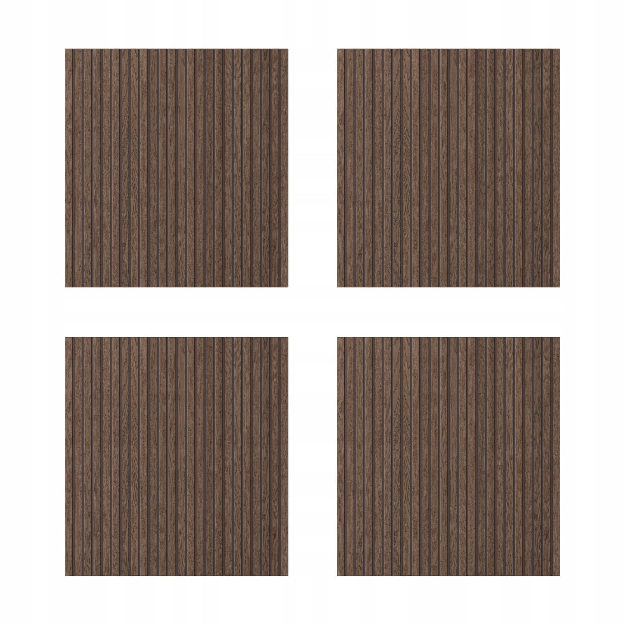 4 szt. Drzwi brązowe z okleiną dębową 60x64 cm design do