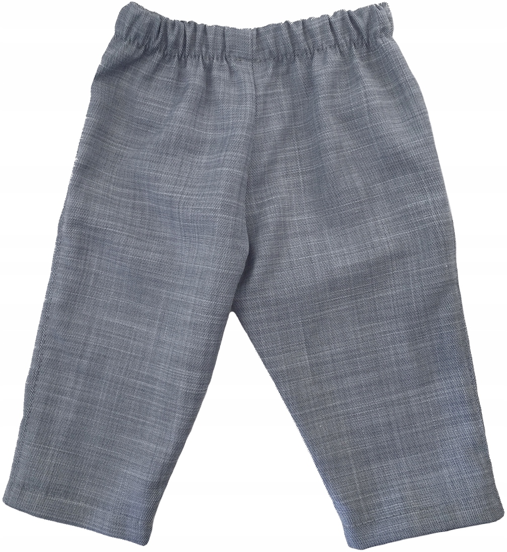 SPODNIE wizytowe szary melanż 80 cm +9m Marka Dominga