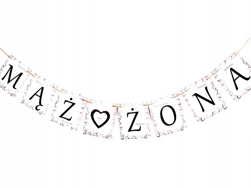 

Baner Mąż Żona Weselny Dekoracja Ślubna 100cm