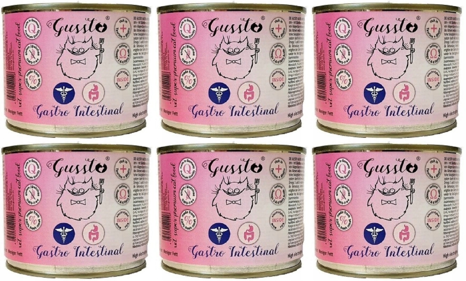 Levně Gussto Cat Gastrointestinal 6 x 200 g