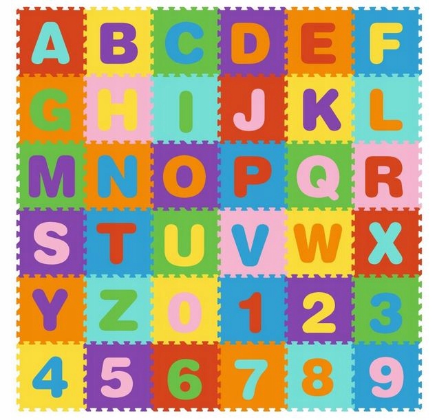 

Duże puzzle Piankowe cyferki i literki Mata 36szt