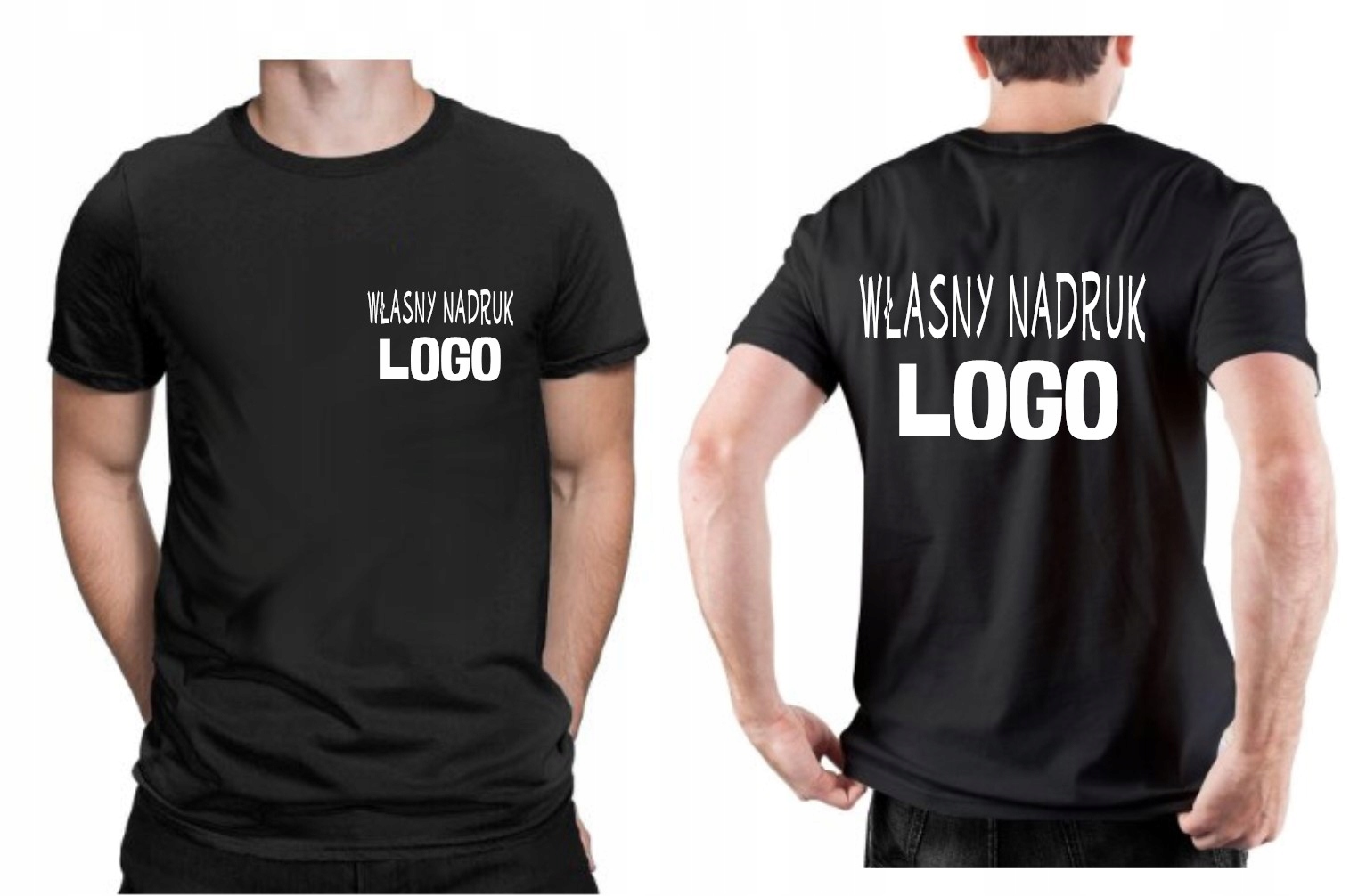 KOSZULKA Z WŁASNYM NADRUKIEM NAPIS LOGO TEKST S