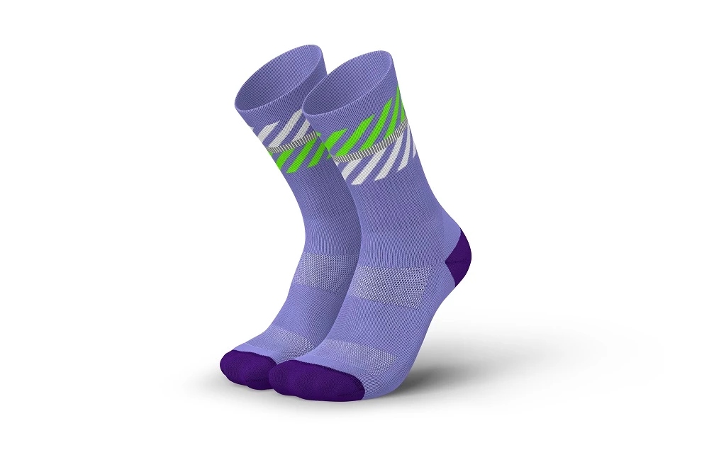 Incylence Skarpety Rowerowe Biegowe Merino Light Lanes purple/green 43-46