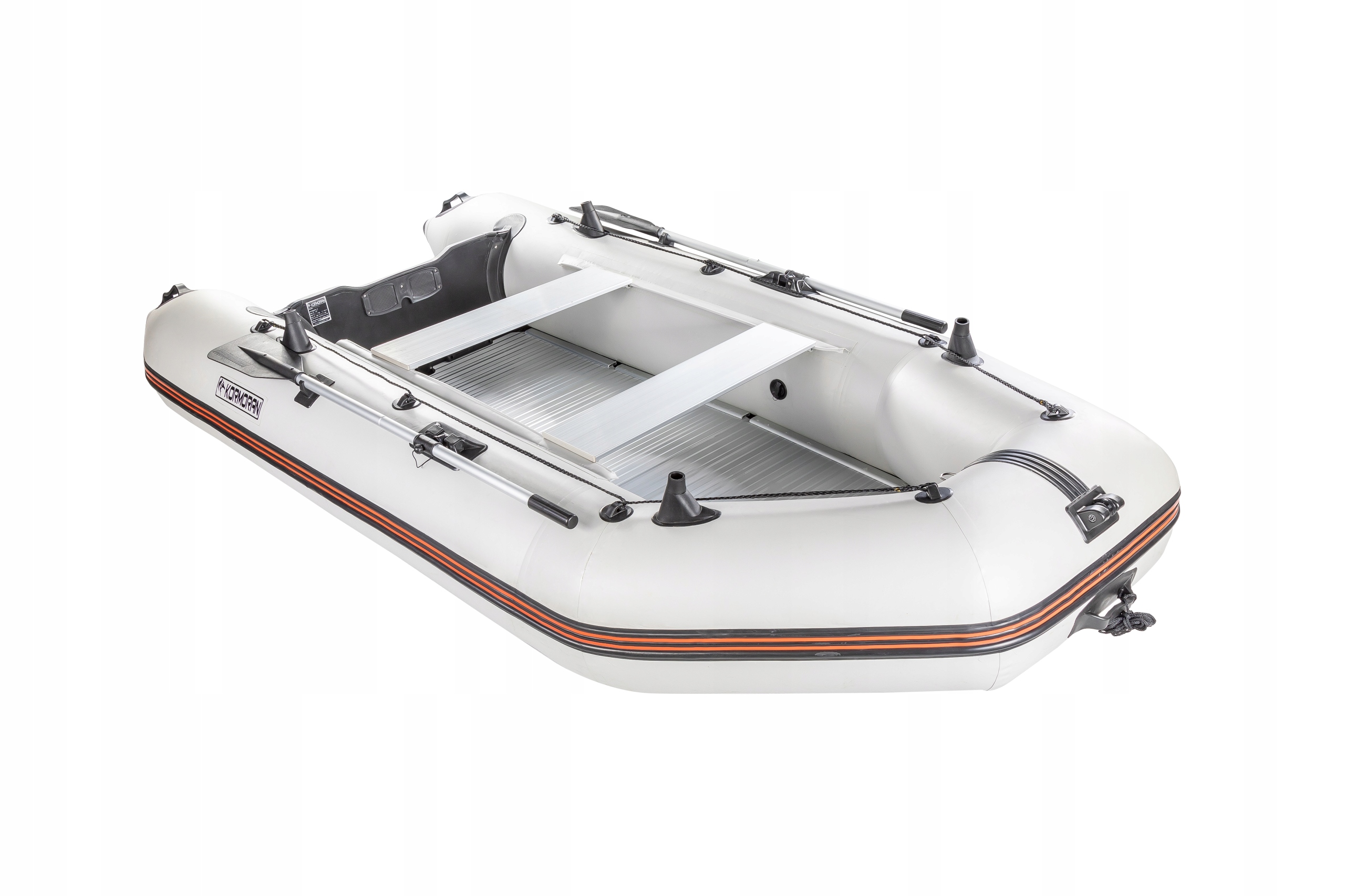 PONTON TURYSTYCZNY WĘDKARSKI PVC KORMORAN 330D PODŁOGA ALUMINIOWA ZESTAW Dopuszczalne obciążenie 470 kg