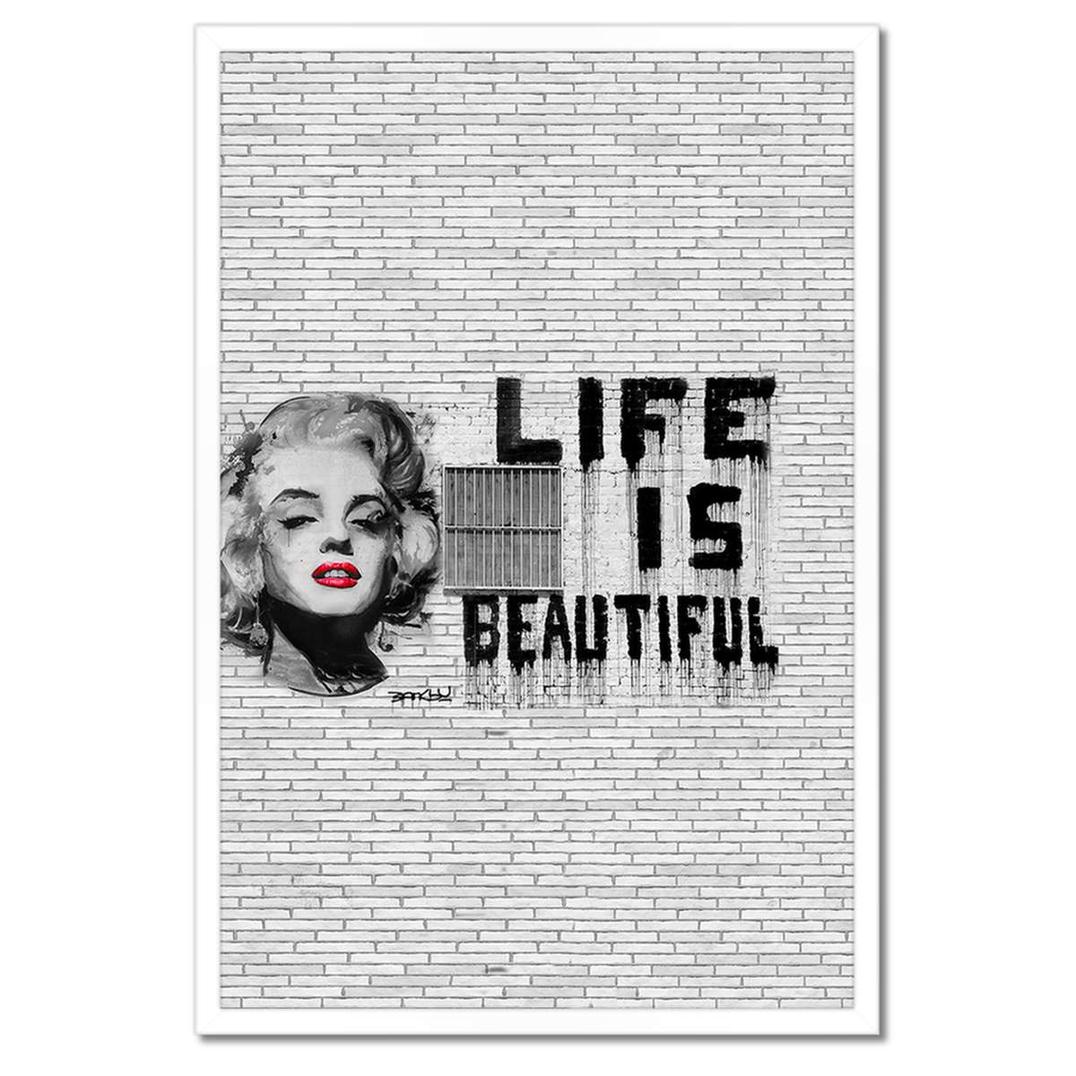 Plakáty v rámu 40x60 Banksy Life jsou krásné