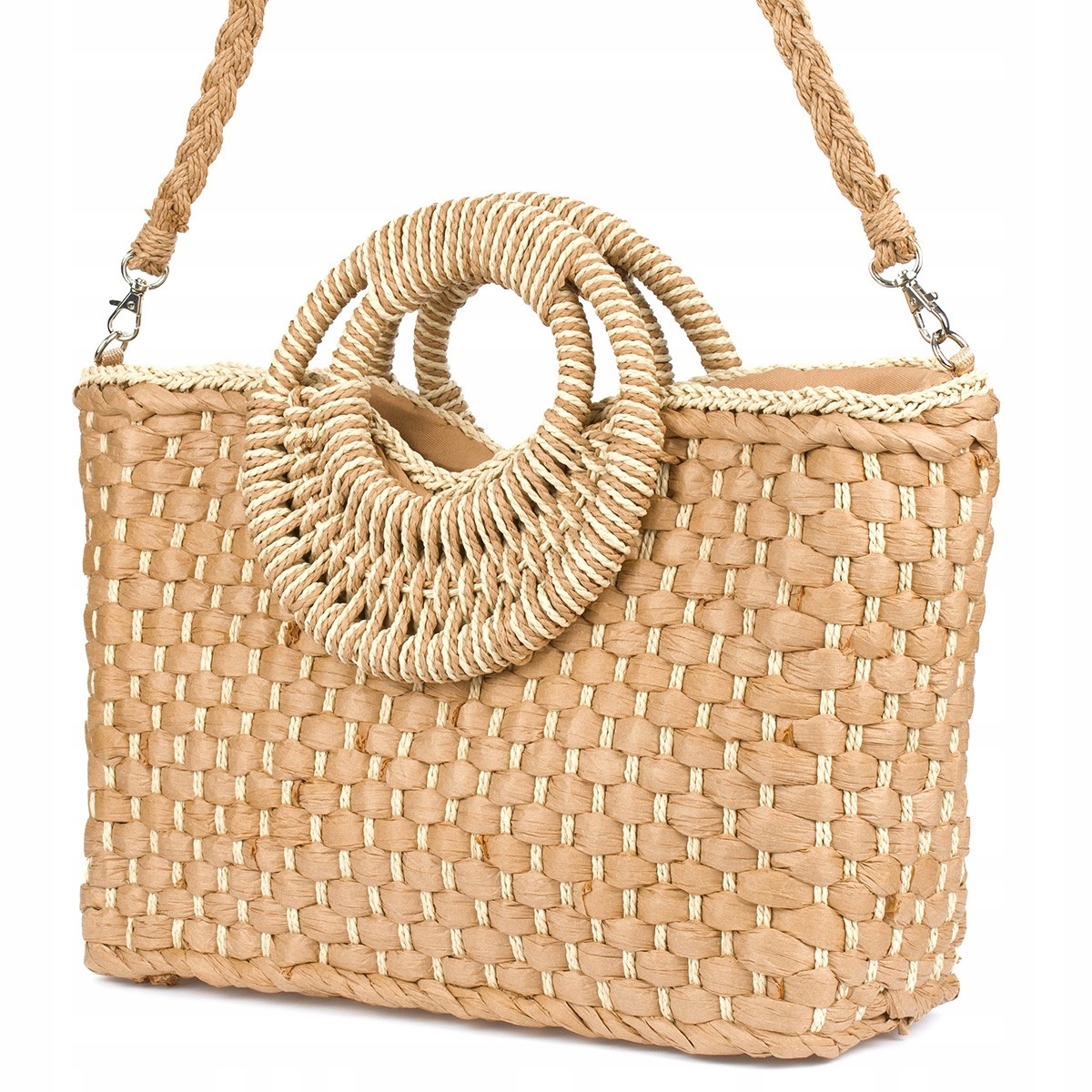 Velký koš Dámská taška na léto boho košík kabelka přes rameno dámská módní