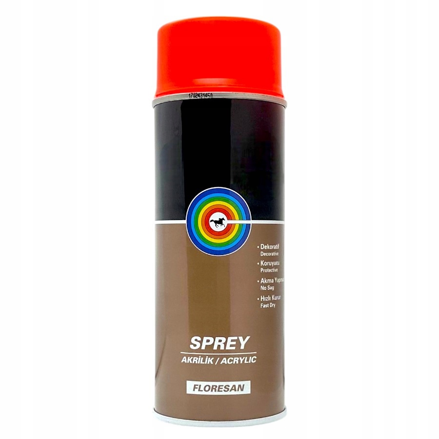 Farba Fluorescencyjna do dekoracji Czerwony Neon Fluo Spray 400ML