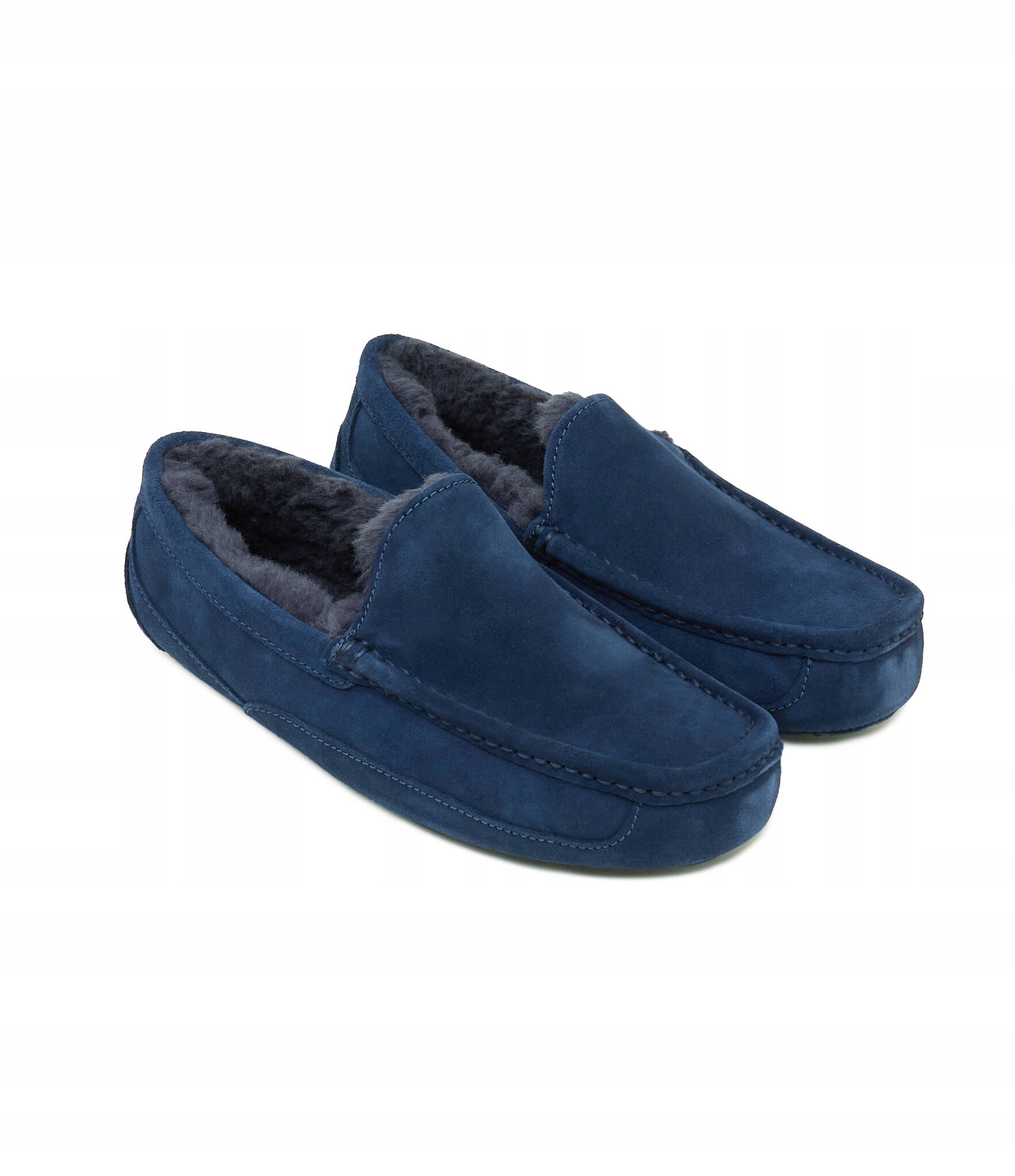 Pánské Papuče modré zateplené kožené pantofle Ugg 41 Zni