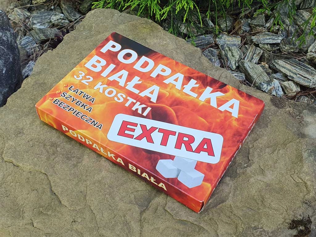 PODPAŁKA DO GRILLA ROZPAŁKA DO KOMINKA 24 opakowania po 32 kost = 1 karton Waga 5.5 kg