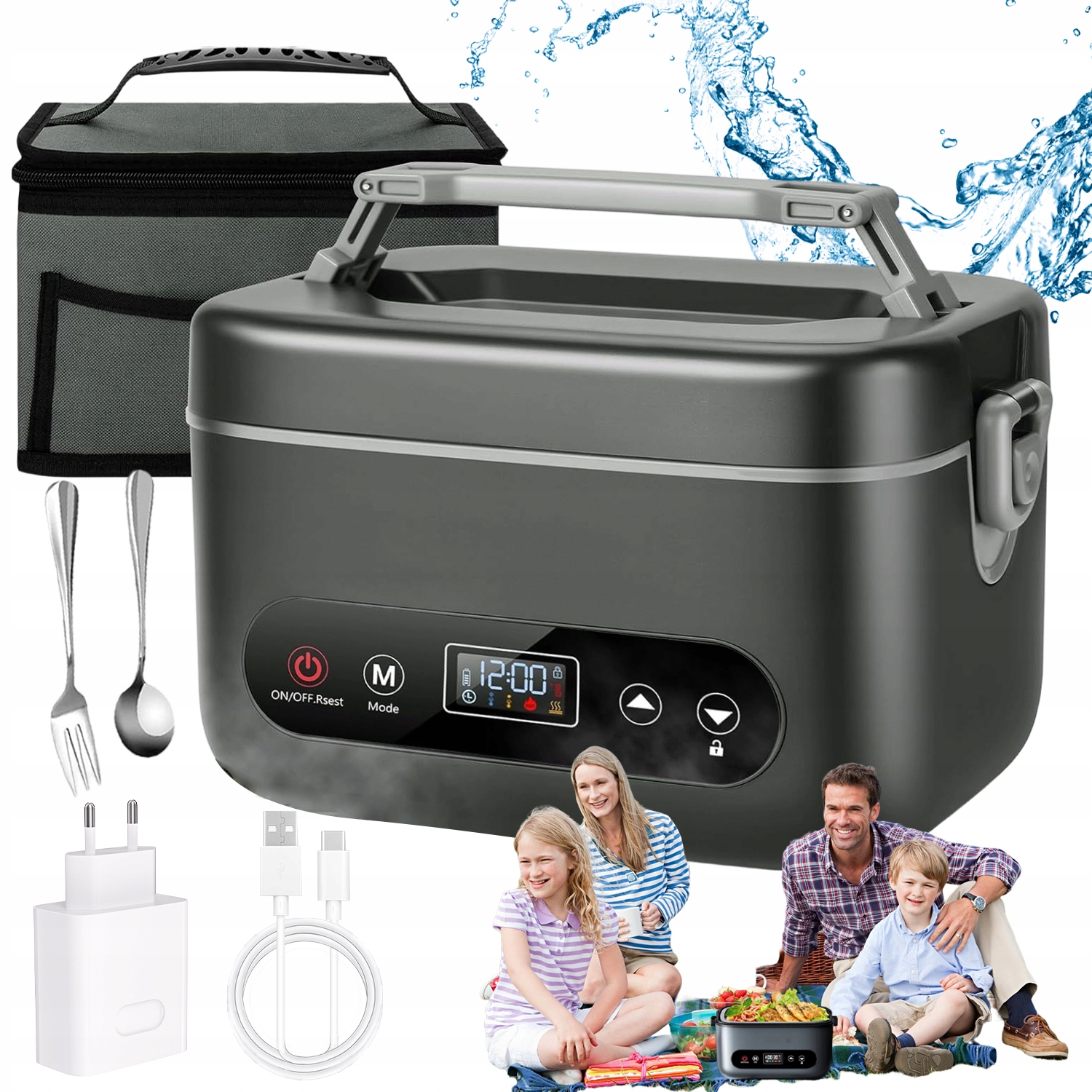 Elektrický Obědový Box Ohřívač Oběda Do Kanceláře 1200 Ml 100 W