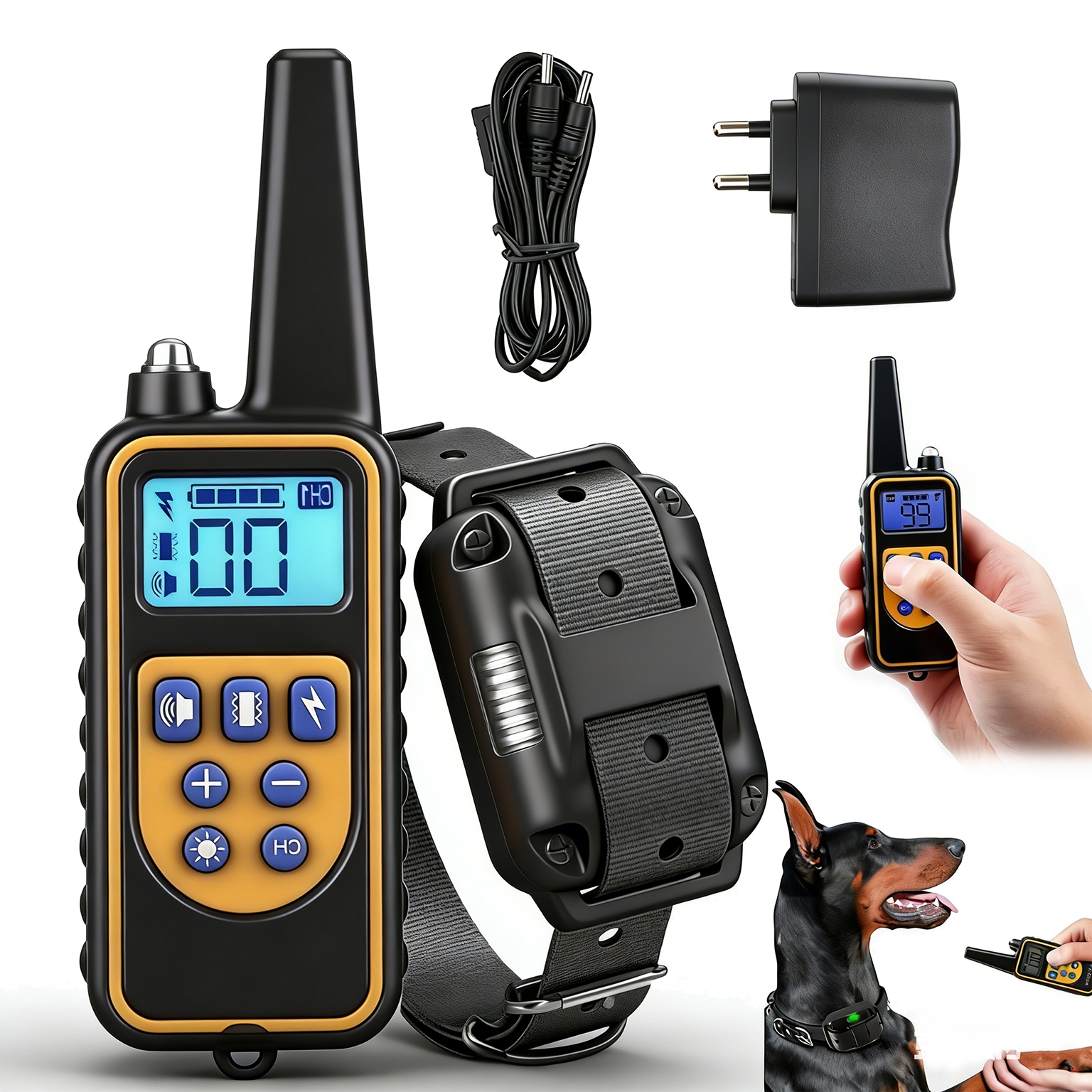 Levně Výcvikový Obojek Pro Psa Na Dálkové Ovládání, 4 Režimy Tréninku, Bezpečnost