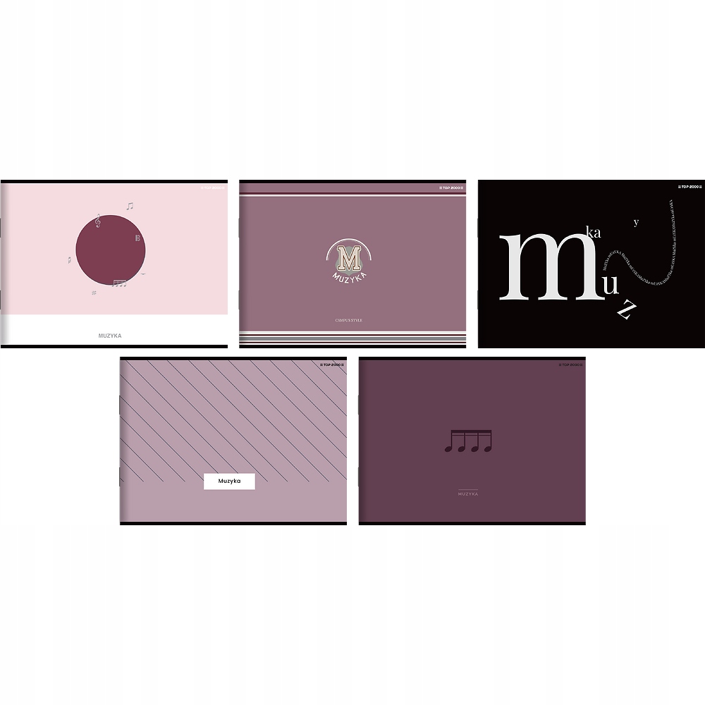 ZESZYT A5/16K PIĘCIOLINIA MUZYKA ZESZYT DO MUZYKI RÓŻNE WZORY DO WYBORU EAN (GTIN) 5904017432425