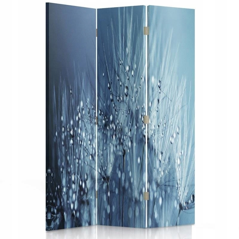 Paraván oboustranný otočný, Pampelišky v modré barvě 110x170