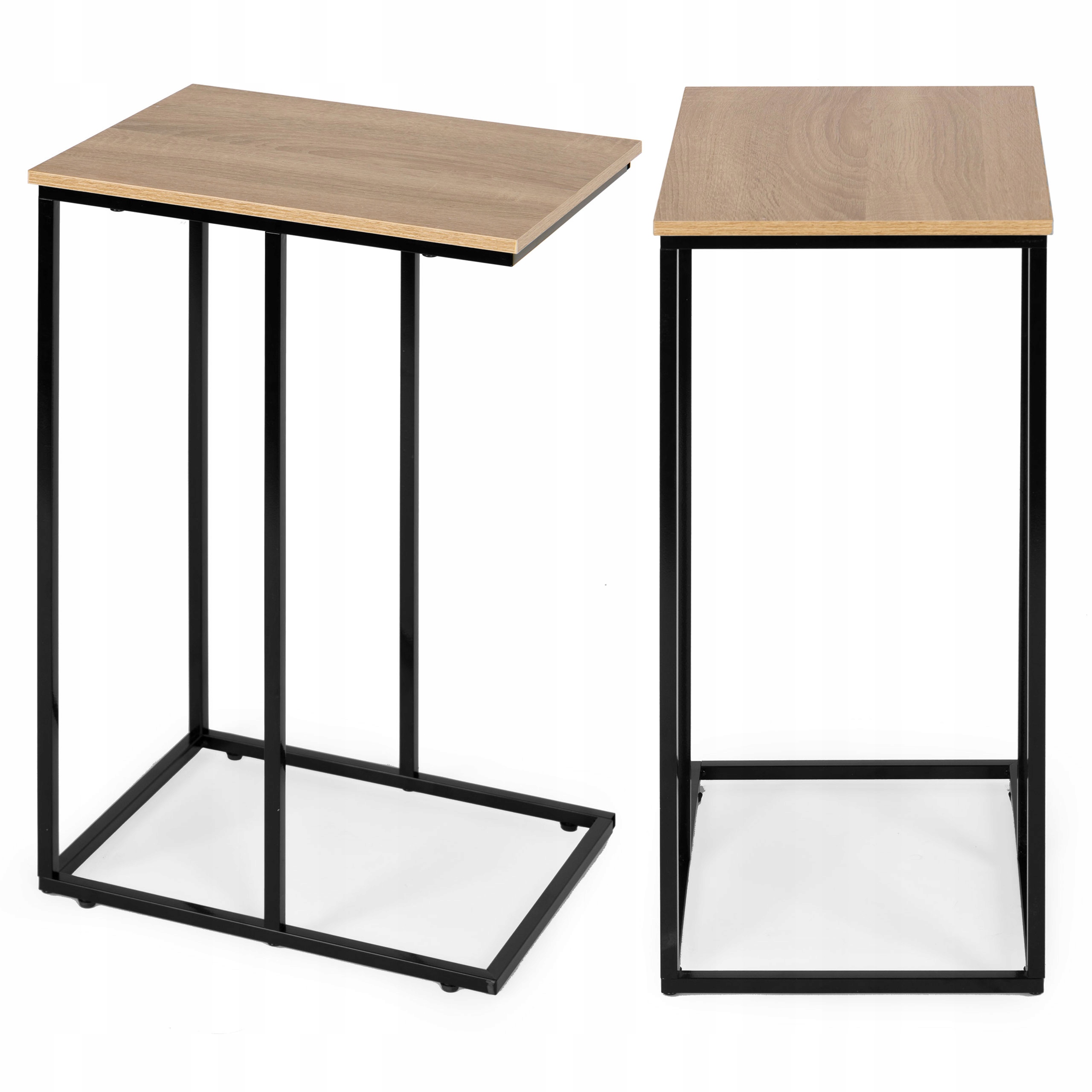 Stolek ModernHome obdélníkový 30 x 40 x 66 cm černý, dub