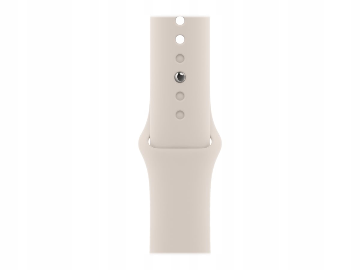 Apple Watch 7 41mm srebrny stal Cellular LTE eSIM beżowy pasek zaplombowany Lokalizator GPS tak