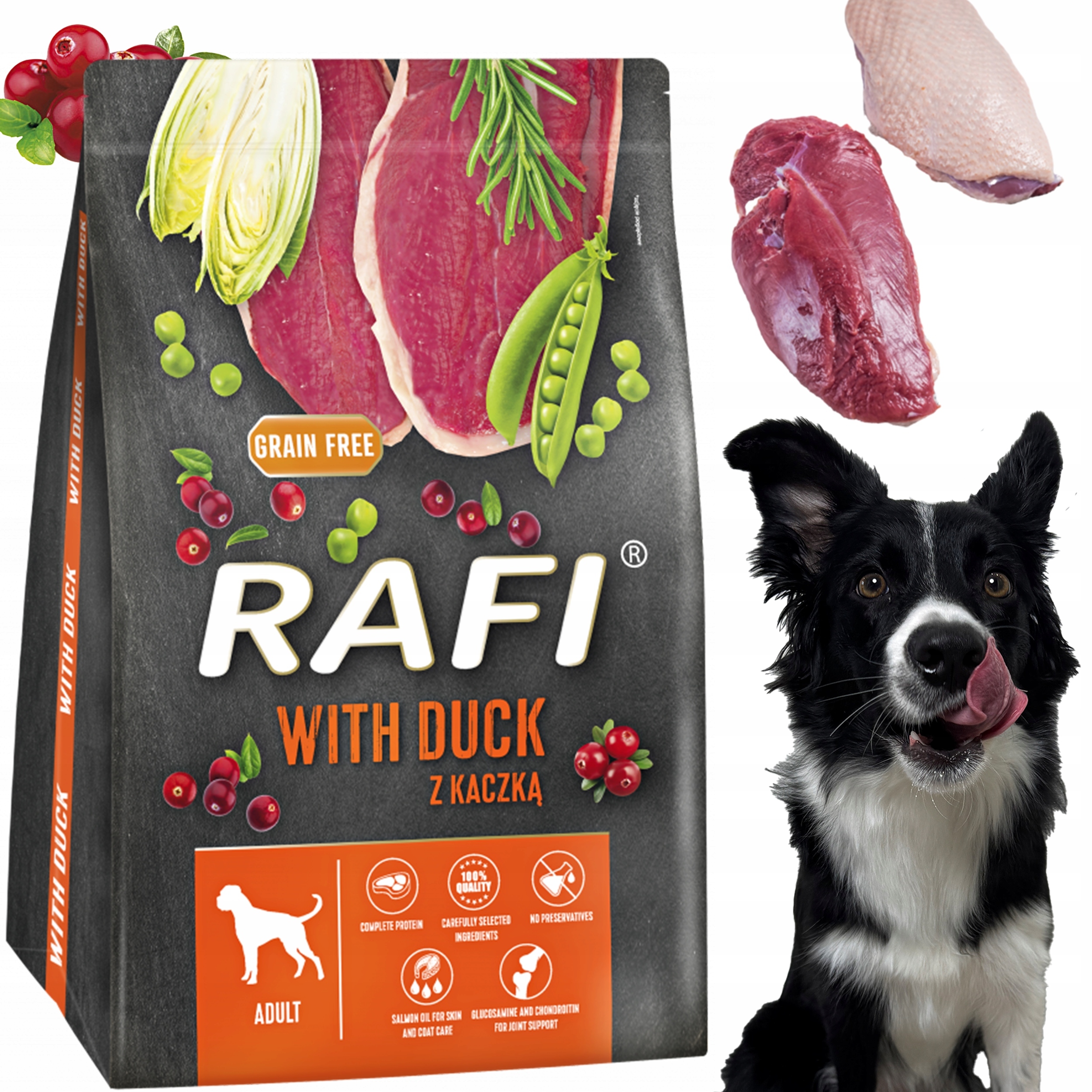 Levně Suché Krmivo Pro Psy Rafi Adult S Kachnou Pro Dospělé Psy 3 Kg