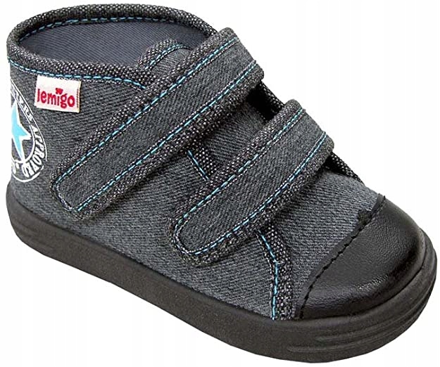 

Lemigo buty, kapcie, trampki, szare na rzep 21