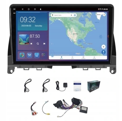 Rádio Navigace Android Mercedes W204 2007-2010 Usb Wifi Carplay Bt 64GB