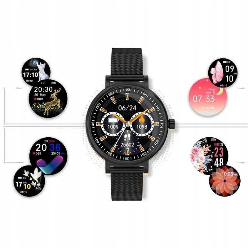 SMARTWATCH RUBICON DAMSKI ZEGAREK SMS KROKI PULS TLEN SEN Komunikacja Bluetooth