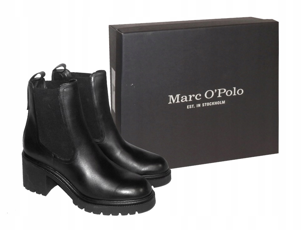 Černé Dámské Kotníkové Boty Boty Marc O`polo Chelsa vel. 41