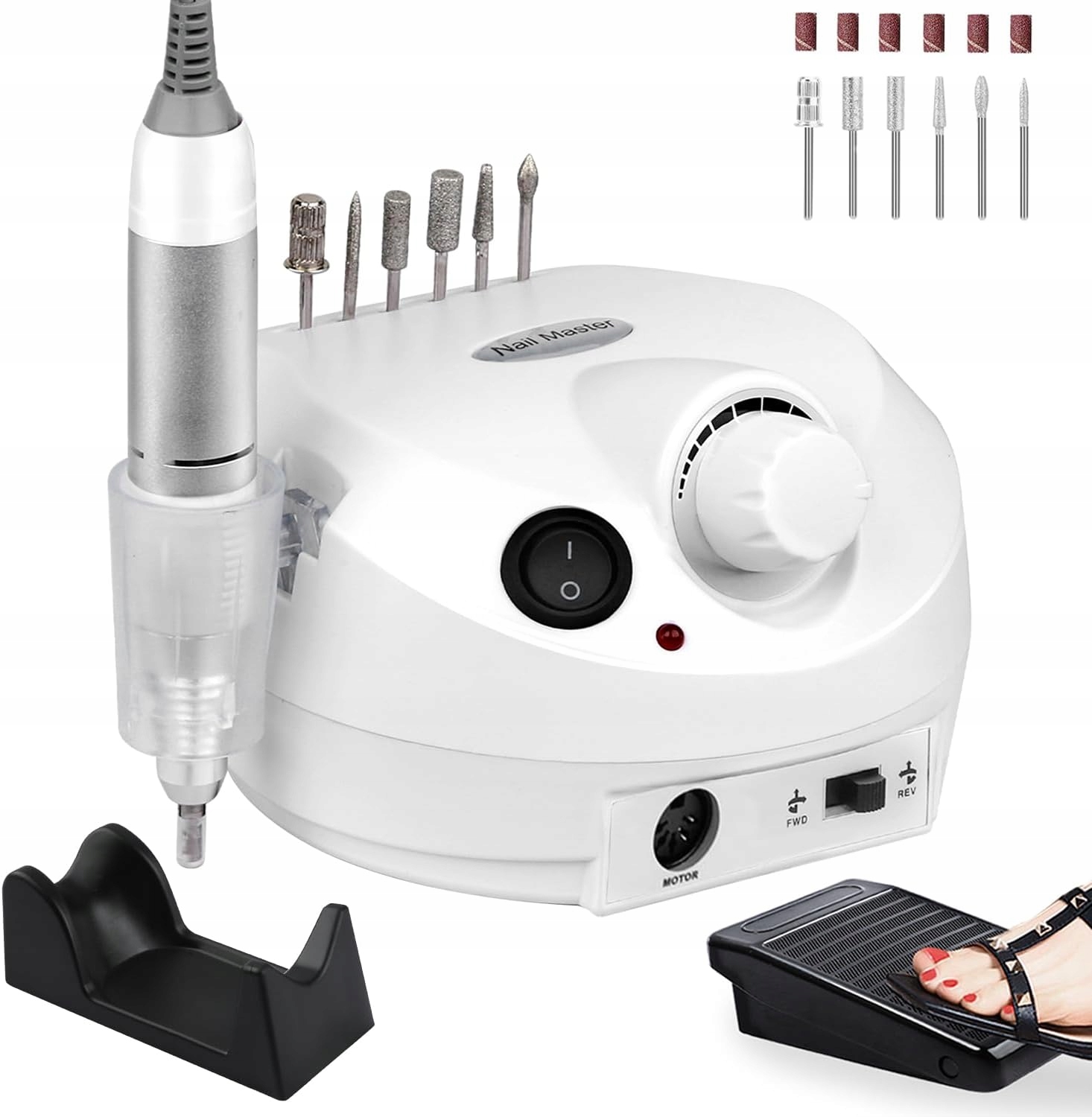 Profesjonalna Frezarka Do Paznokci Mocna 65W Manicure Pedicure Zestaw Frezy