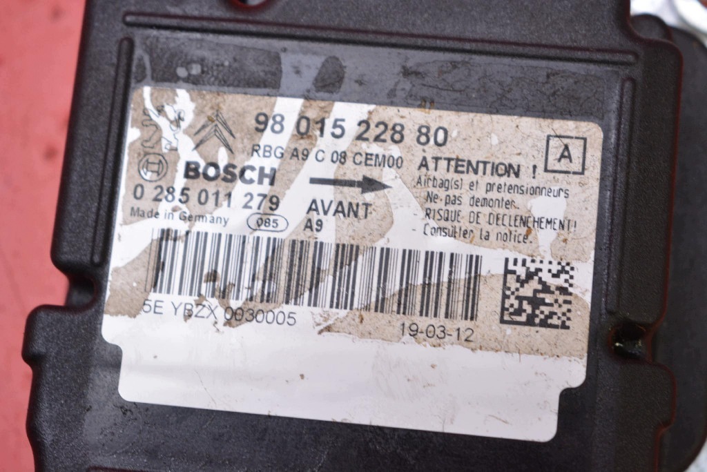 modulo SENSOR airbag airbag 9801522880 PEUGEOT 208 1 e 3D 12-15