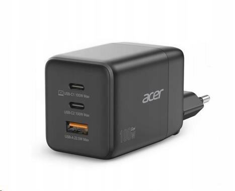 Acer Gan Charger, 2xUSBC-1xUSBA, black HP.DSCAB.019