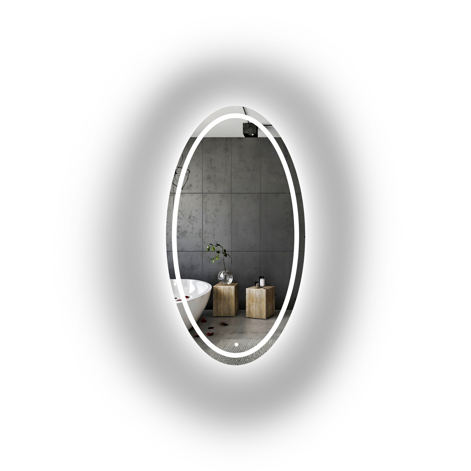 Zrcadlo zrcadlo Frida I pískované s Led podsvícením 50x120