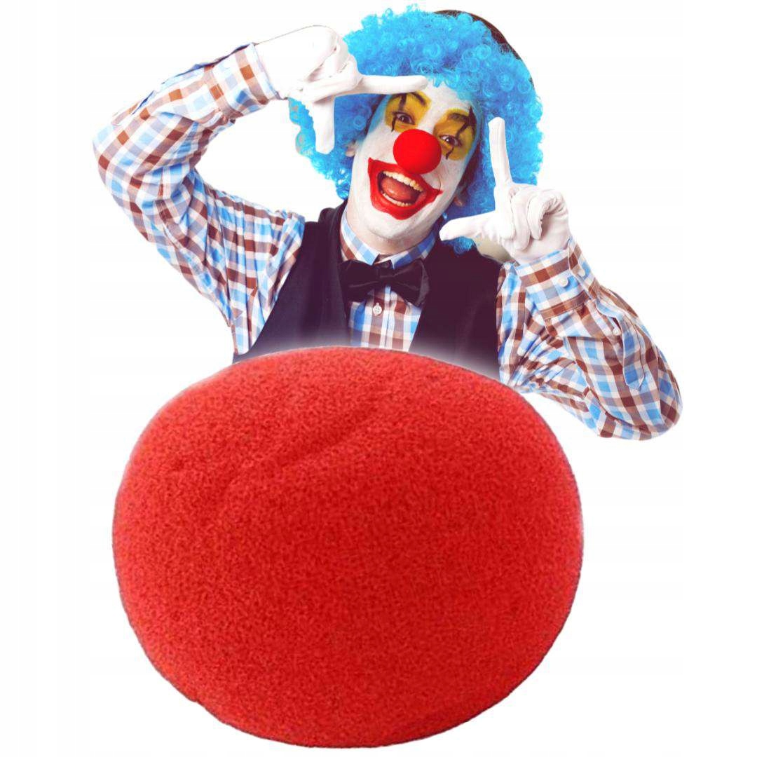 CZERWONY NOS klauna CLOWNA gabka URODZINY impreza