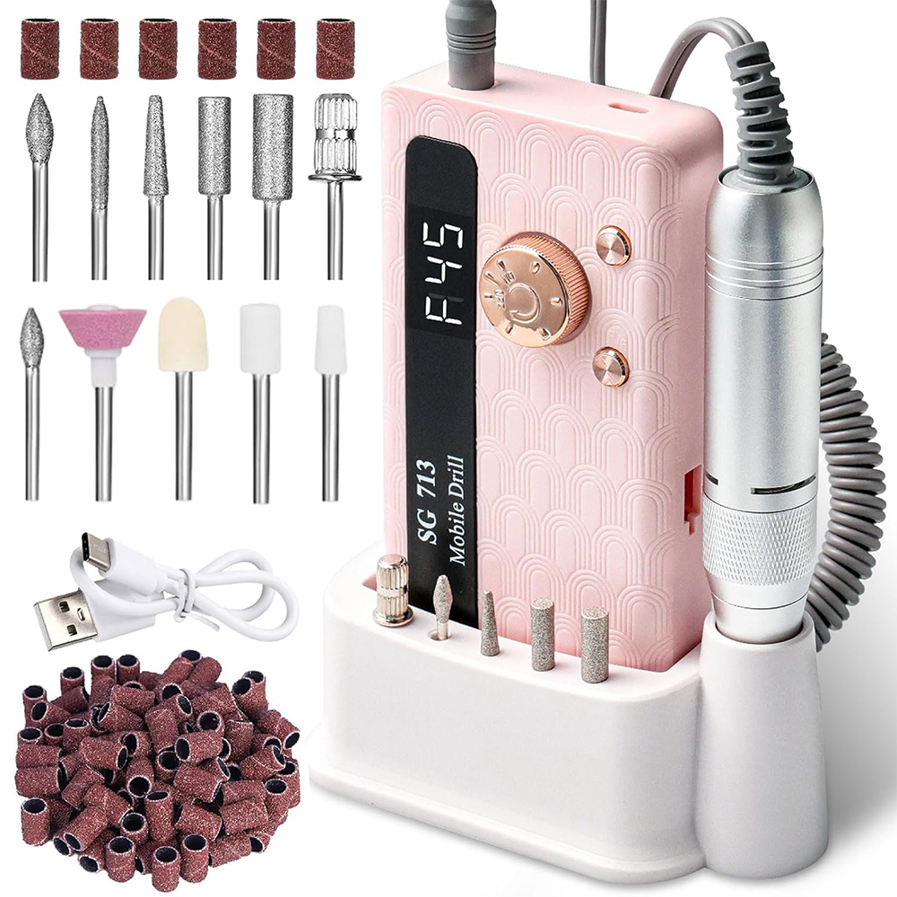 Bruska Na Nehty Manikúra Pedikúra Profesionální Bezdrátová Frézy