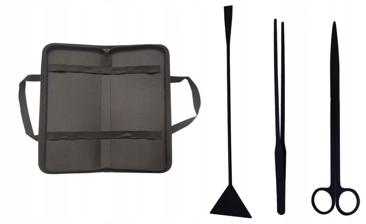 Levně Sada Nástrojů Pro Aquascaping Pro Akvarijní Rostliny, Černé Pinzety