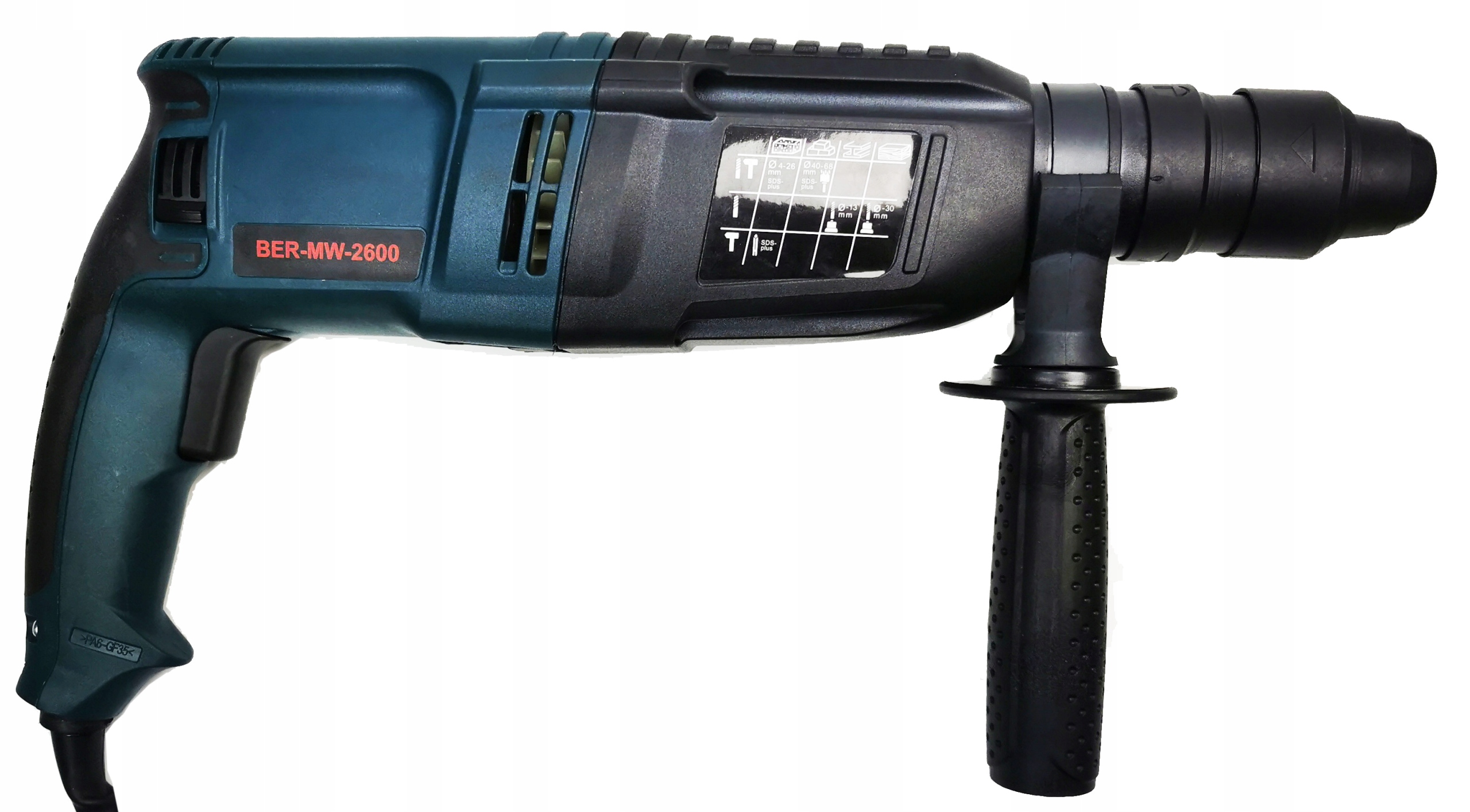 MŁOTOWIERTARKA WIERTARKA MŁOT UDAROWY BERHARD SDS+ Typ uchwytu SDS Plus