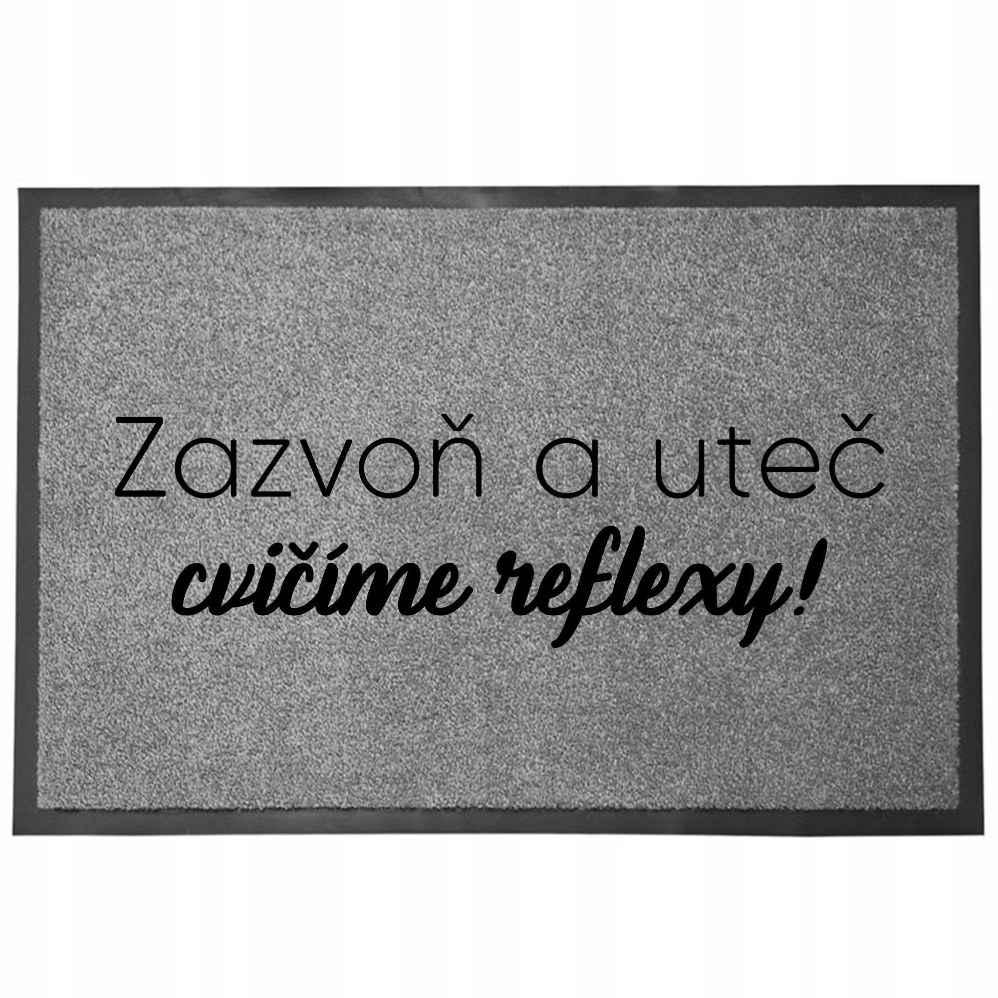 Wycieraczka Wejściowa Szara Zadzwoń I Uciekaj Zabawna Dekoracyjna